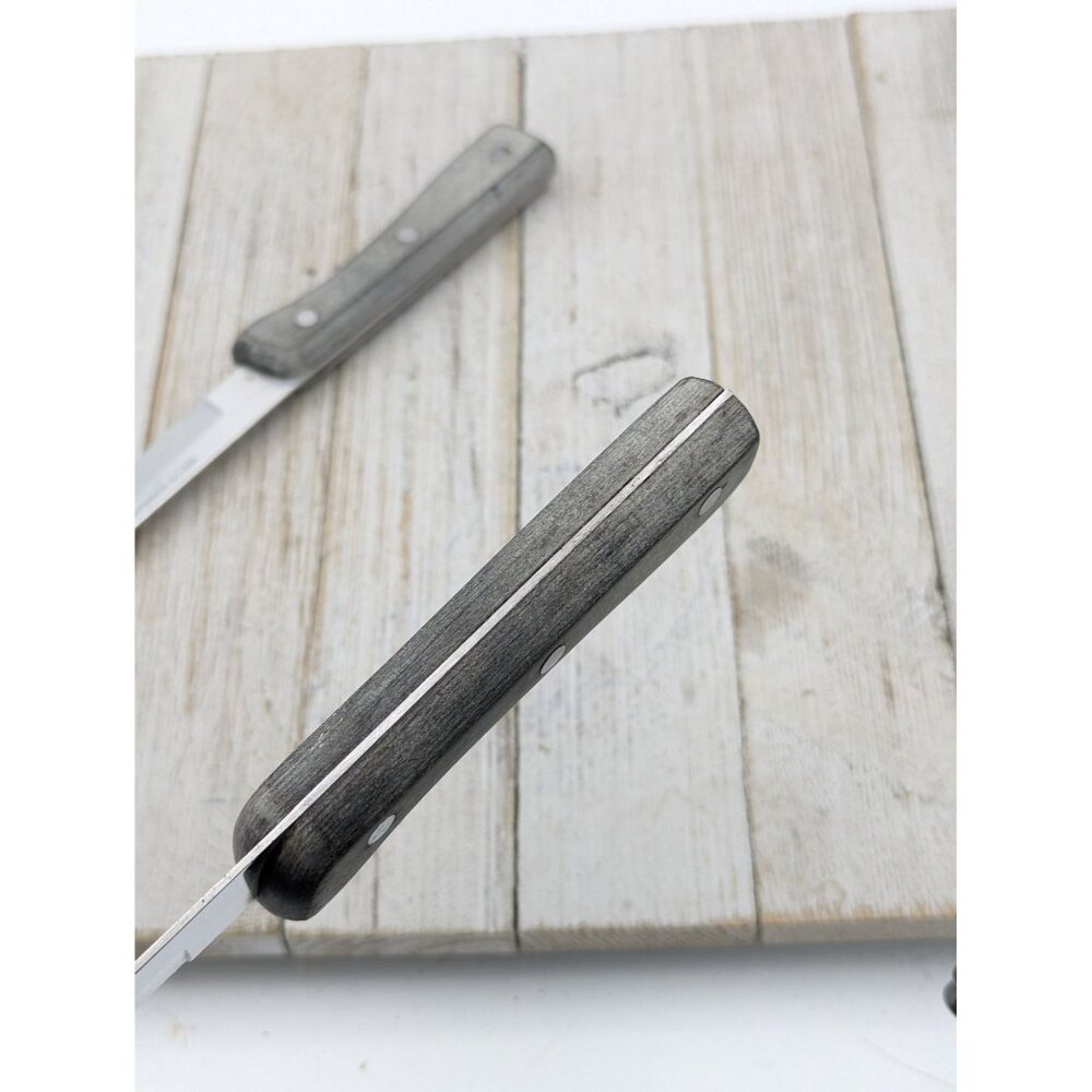 Vintage Set 2 Walco Steak Knives Stainless Steel 4-7/8" Blade 9-1/8 Length Serra - Picture 10 of 11